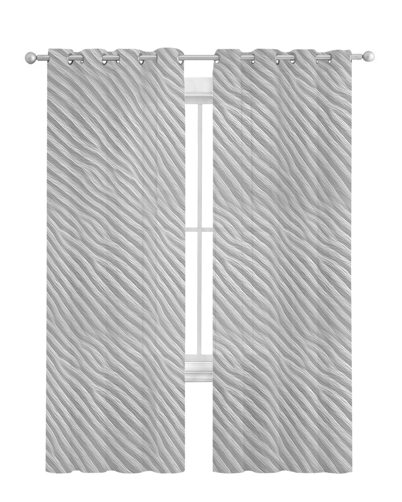 Texture Monochrome Desert Pattern Curtain Tulle Curtains For Living Room Kitchen Window Treatments Voile Curtains