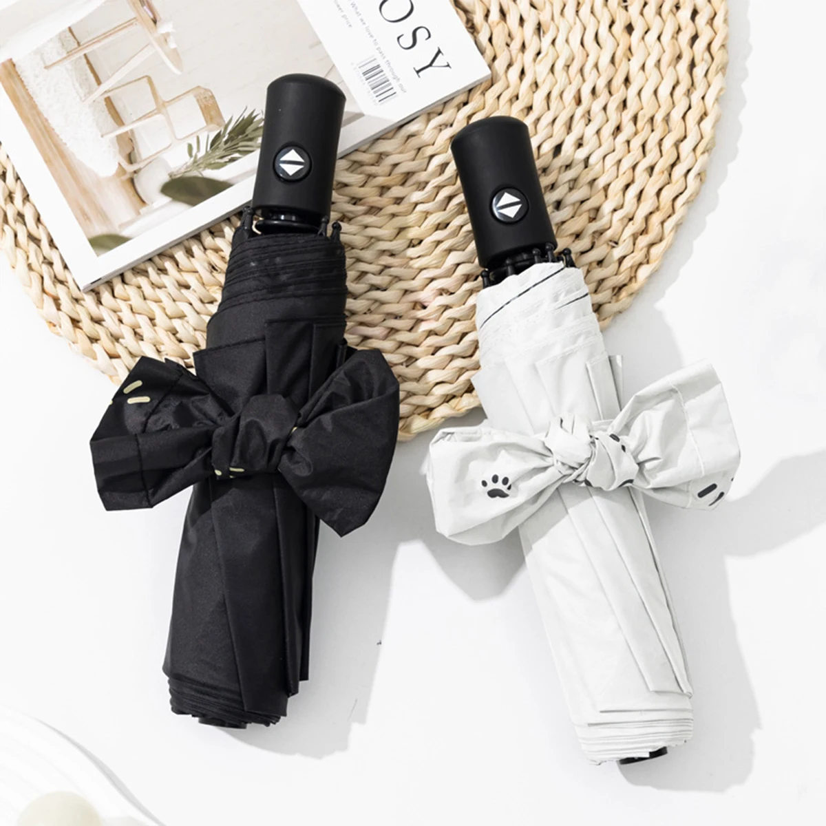 

Healing Cat Umbrella Fully Automatic Travel Umbrella Women's Umbrella Sunshade Umbrella Portable Outdoor Waterproof Ultra Light