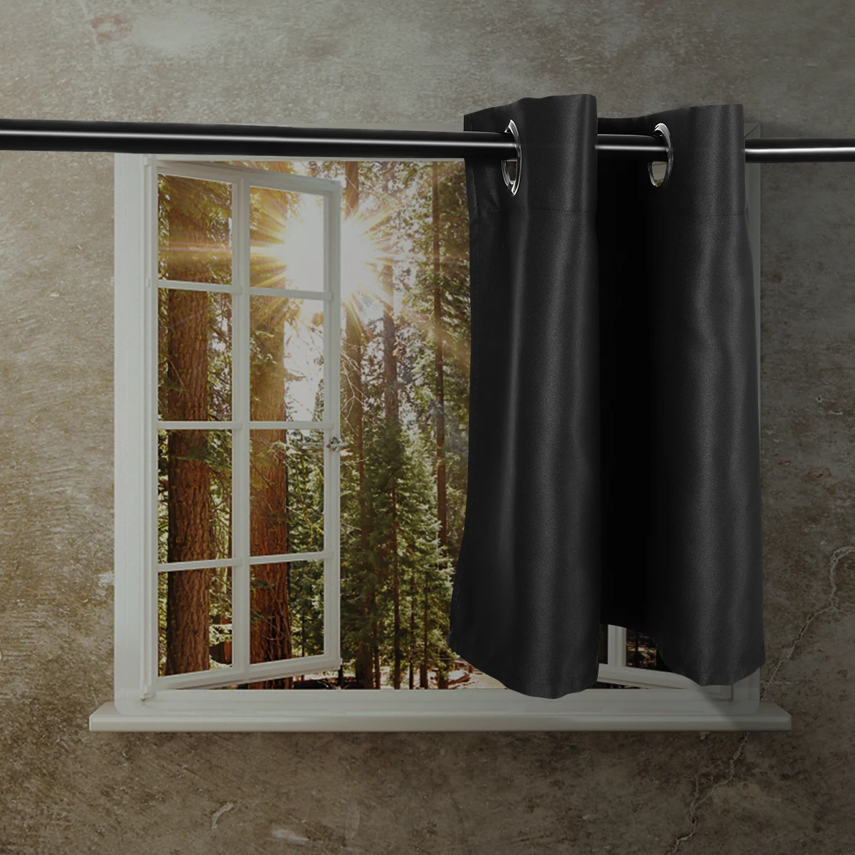 

Short Curtains Blackout Kitchen Home Pure Color Door Portable Removable Topper Shades Window Hall Bedroom Living Dining Kids