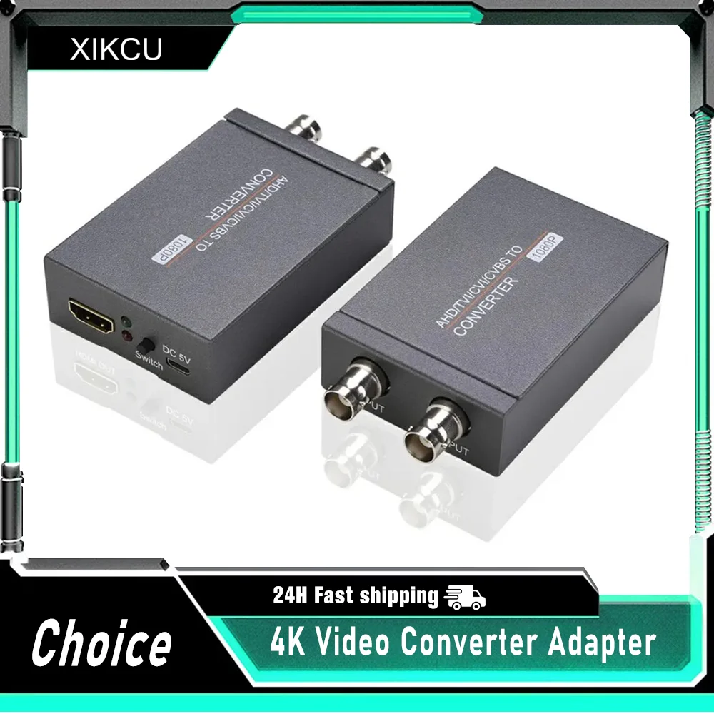 Hot Sale AHD/TVI/CVI/CVBS To HDMI-Compatible Converter Adapter Full HD 4K Video Converter Adapter For Converting Belt Ring