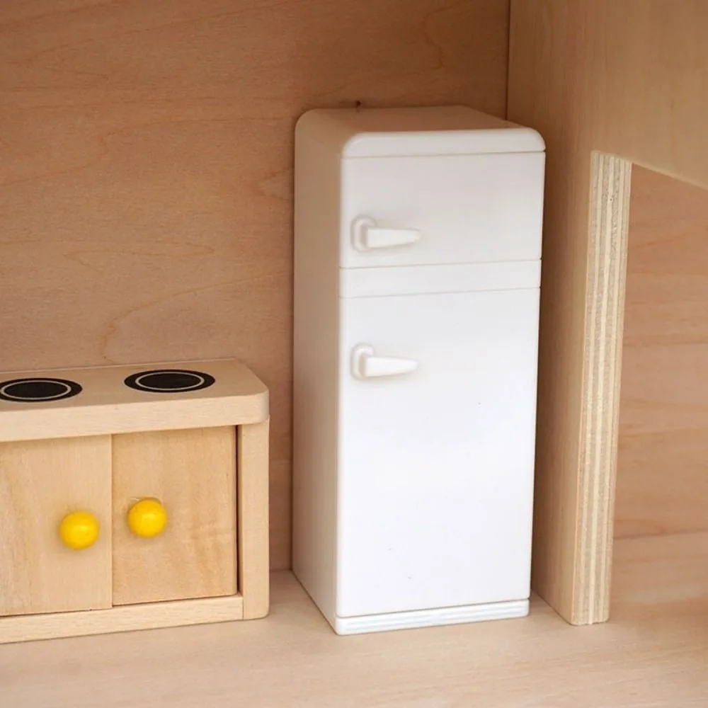 New Mini Refrigerators Cabinets Furniture Multistyles Wood&Plastic Cottage Dollhouse Kitchen Refrigerator Dining Room Ornaments