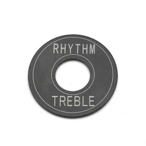 Imagen 2 del producto Placa de interruptor de palanca de guitarra, anillo de arandela de agudos rítmicos con palabras, nuevo para guitarra eléctrica, 2 uds.