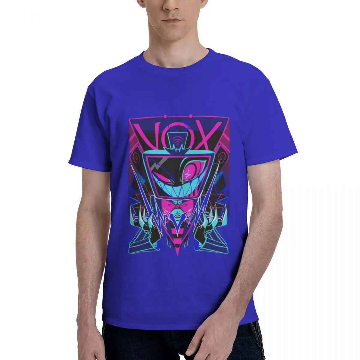 

Vox Hazbin Hotel Luxury T Shirts for Men Summer Print Shirt Cotton High Quality Clothing Streetwear S-6XL