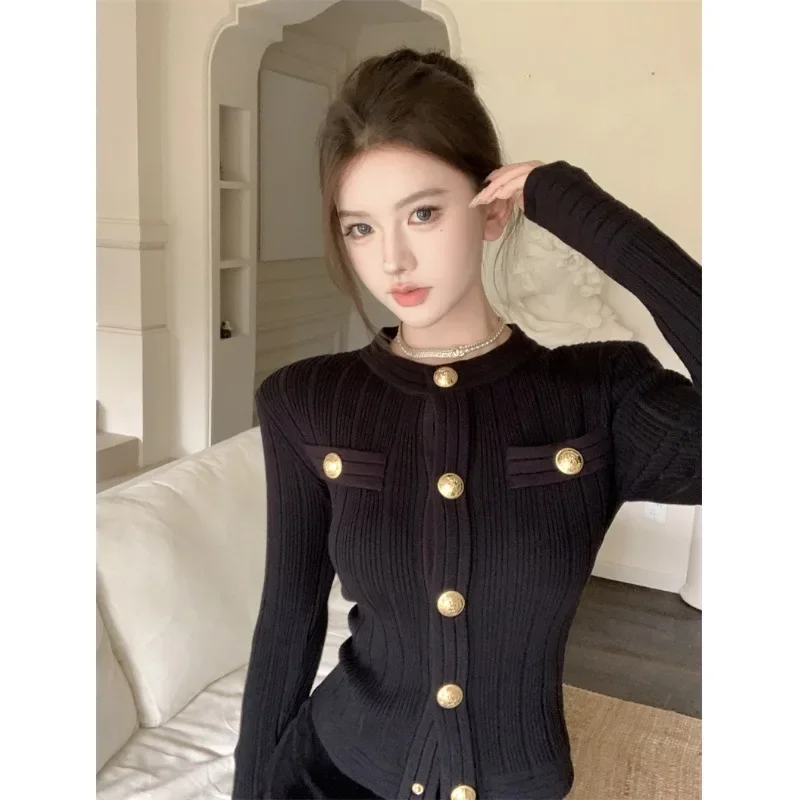 

Sweater Women's Fall and Winter Short Temperamental Knitting Cardigan Outwear ZT234