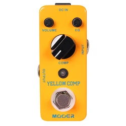 Mooer Yellow Comp Optical Compressor Effect Pedal Mini Guitar Pedal for Electric Guitar Full Metal Shell True Bypass Accessories