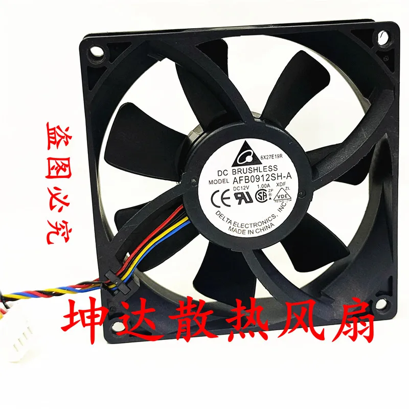 

4-проводной охлаждающий вентилятор для сервера Delta Electronics AFB0912SH-A DC 12 В 0,1 а 90x90x25 мм