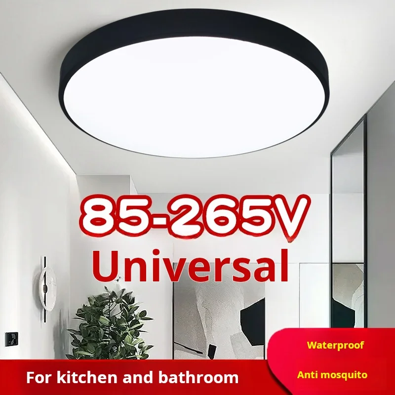 Full voltage 85-265V three-proof ceiling lamp for toilets, bathrooms, kitchens and corridors, waterproof and moisture-proof LED