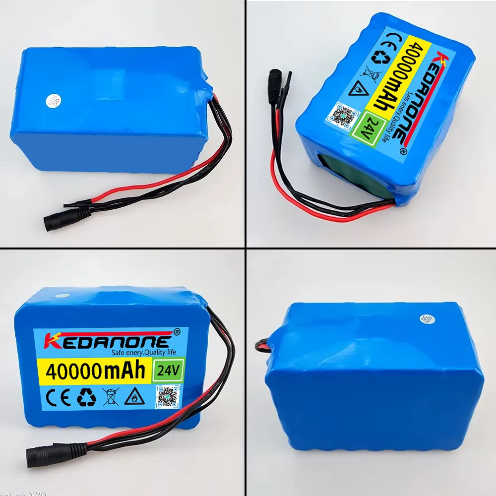24V 40Ah 15A BMS 500W 7S5P 18650 Lithium Battery Pack  for Wheelchair Electric Vehicle Plus + 29.4V 2A Charger 29.4V 40000mAh