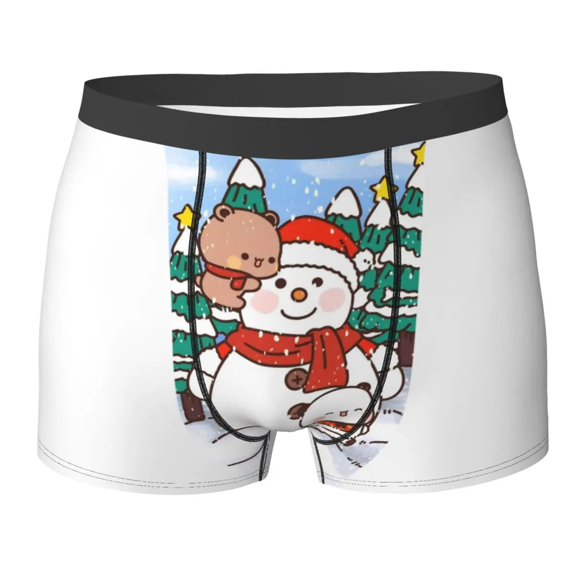 

Bubu And Dudu Merry Christmas Tree Santa Underwear Comfortable Underpants Printing Boxer Brief Pouch Men Oversize Trunk