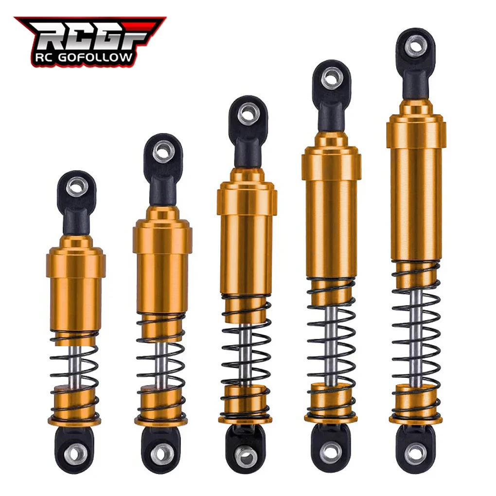 

RCGOFOLLOW 75mm-115mm Front Rear Shocks with Oil Filled for 1/10 RC Crawler Trx4 Trx6 Scx10 Capra Gspeed V4 Element Comp Golden