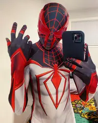 Game PS5 Spiderman Cosplay Superhero Costume Zentai Jumpsuit Super-Verse Miles Morales Bodysuit Halloween Costume Disfrace
