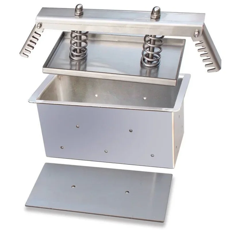 Stainless Steel Removable-Mold Meat Press—Spring-Loaded Hamburger Patty Molding Mold, suitable for restaurants, cafeterias