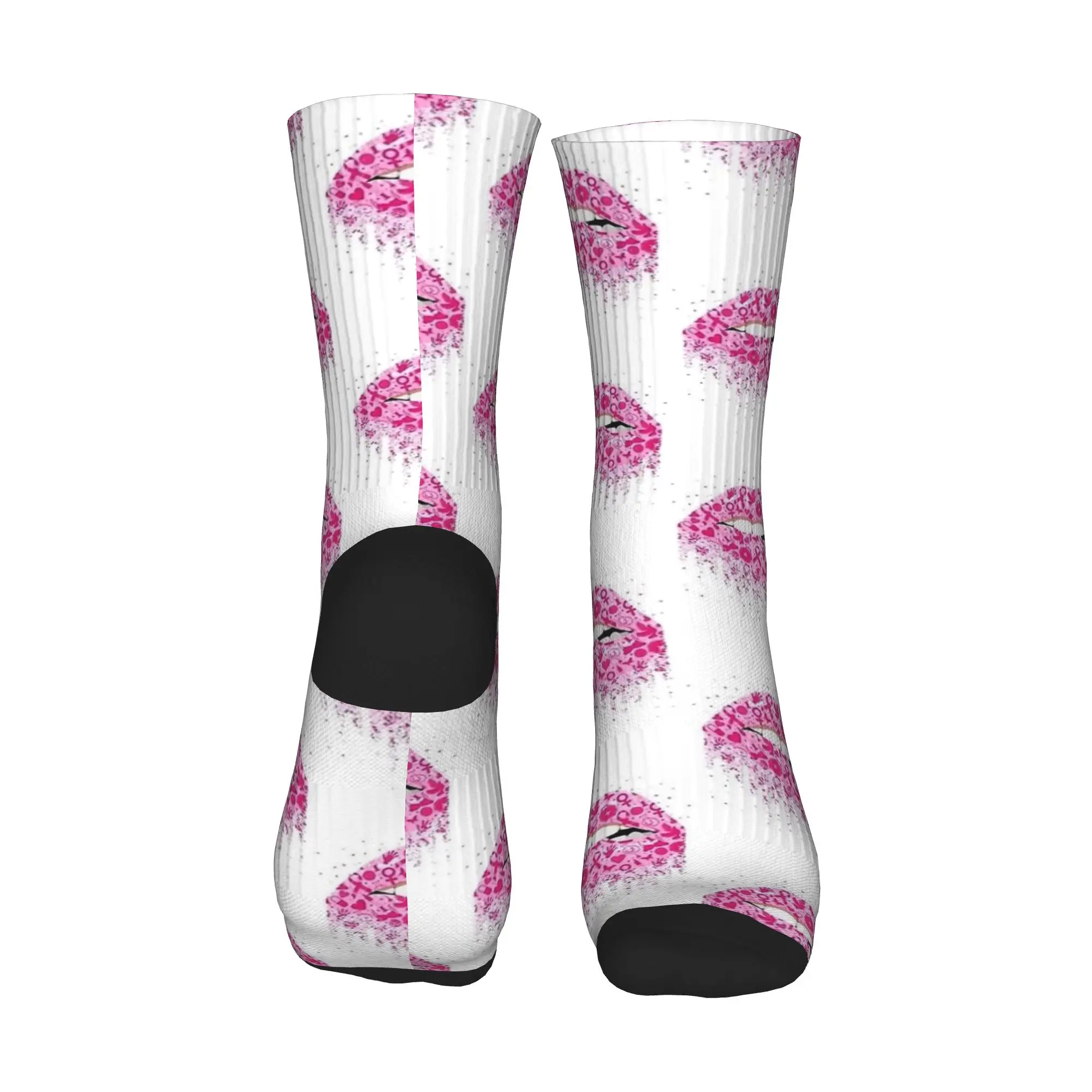 乳がんとの戦いストッキングデザインレトロソックス冬ノンスリップソックス男性アウトドアスポーツ高品質ソックス