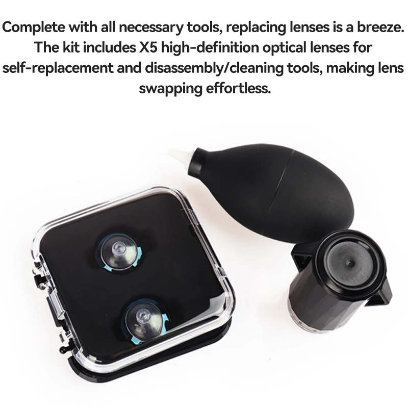 Camera Lens Glass For Insta360 1Pair Replacement Parts Repair Lens Handy Kit For Insta360 X5 Action Camera Lens Accessories