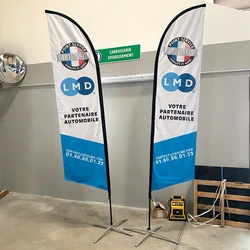 Beach Feather Teardrop Flags And Banners With Base Custom Printing Club Advertising Sport Outdoor Using Flagpole Promotion