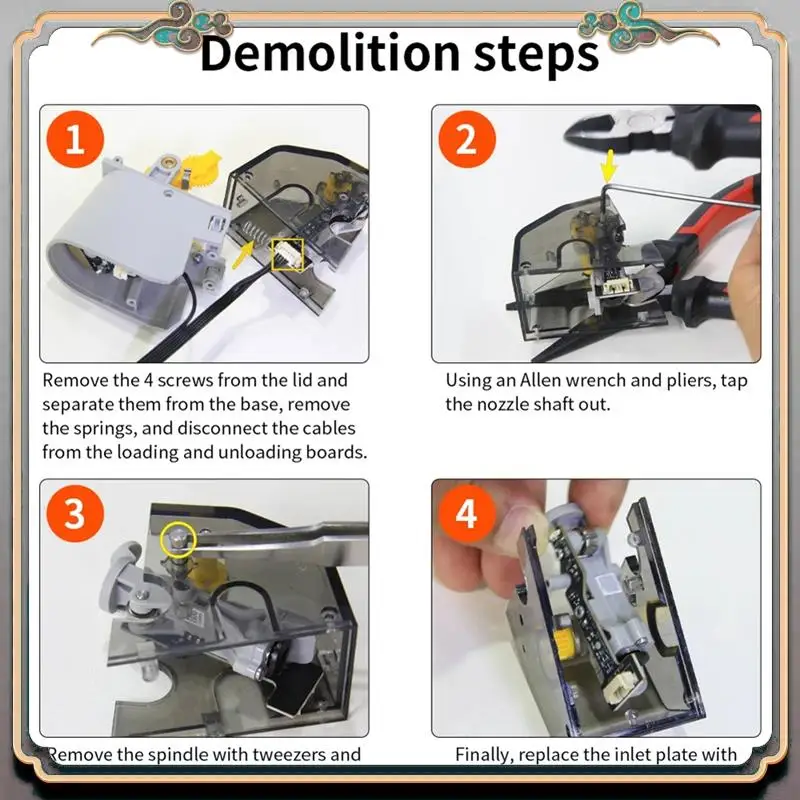 Durable For Bambu AMS AMS Feed Board 3D Printer Parts AMS Inlet Board For Bambu For Bambu Lab AMS Inlet Board