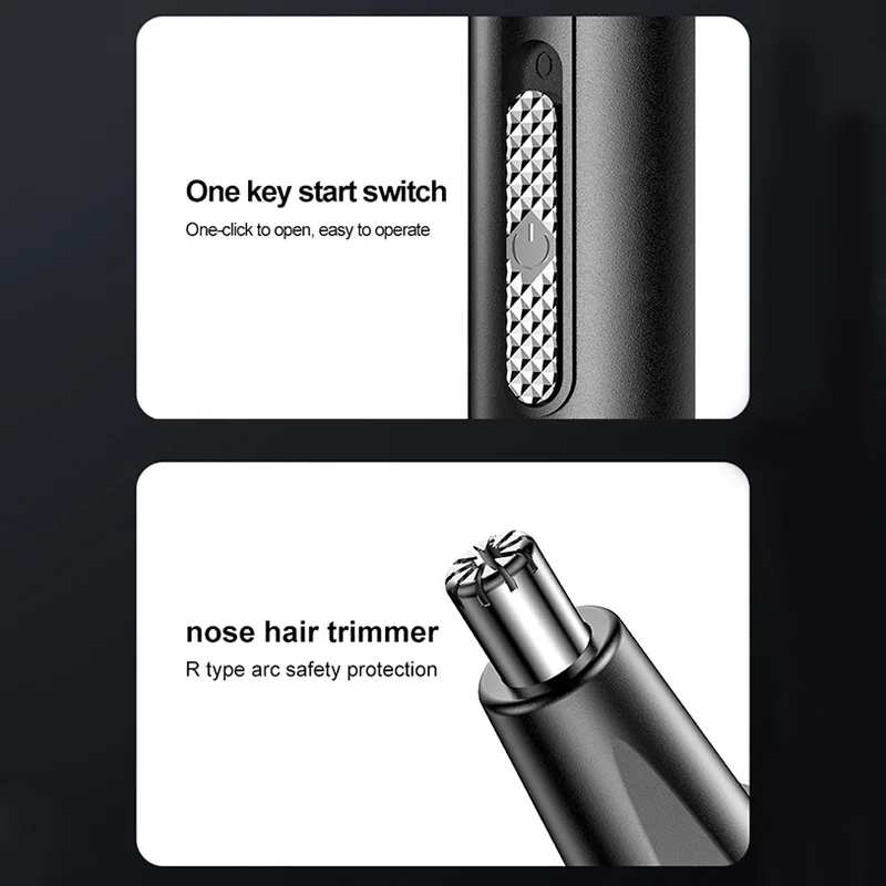 ماكينة تشذيب شعر الأنف الكهربائية للرجال ، قابلة لإعادة الشحن USB ، محمولة ، صغيرة ، ماكينة حلاقة الحواجب ، مقص شعر الأنف والأذن ، قاطعة
