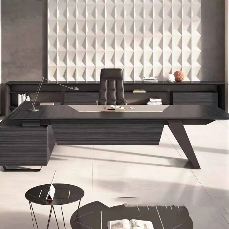 Unique Designer Office Desk Storage Minimalist Modern Workstation Office Desks Drawers Black Escritorio Oficina Furniture
