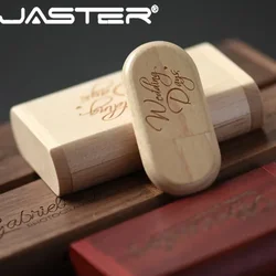 Free Logo Photography Gift Pen Drive 64GB Real Capacity Flash Drives 32GB Wooden Box Memory Stick 16GB Wedding Gift U Disk 8GB