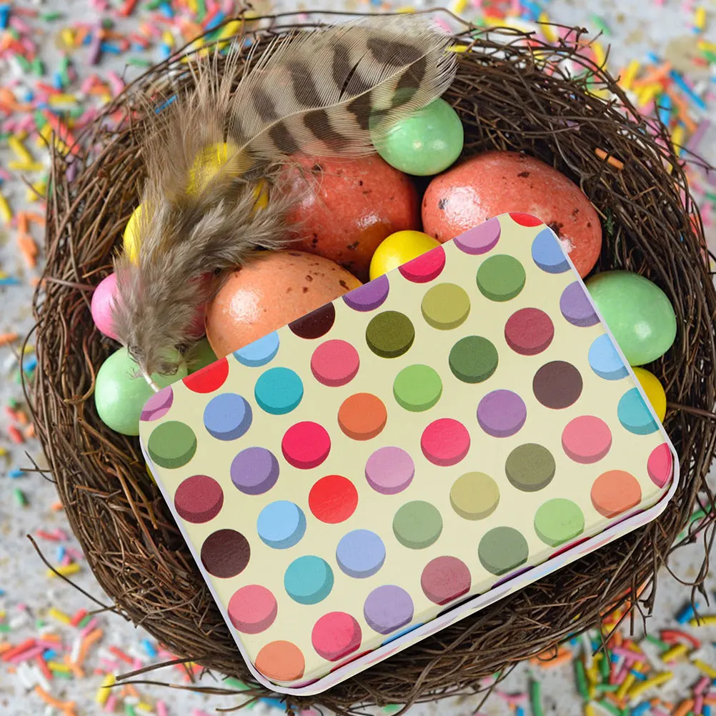 

6pcs Metal Storage Boxes With Lids Cookie Tins For Tea Candy Cards Organizer Decorative Tin Containers Empty Metal Tins