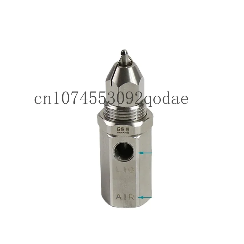 Stainless steel Air atomizing nozzle Dry Fog Super fine mist Ultrasonic Nozzle Adjustable pneumatic Air Atomizer Nozzle