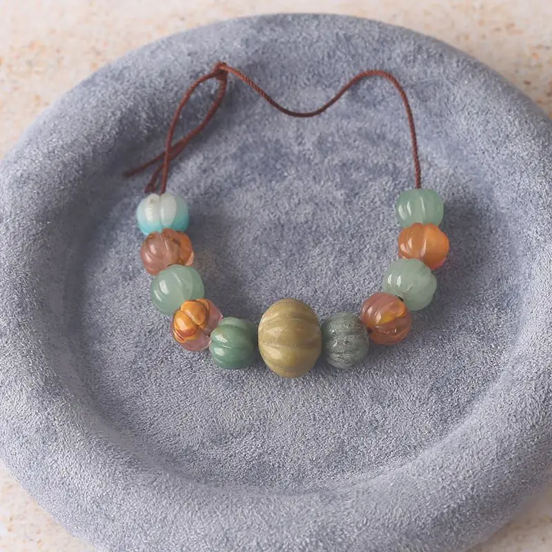 

"Multi-Stone Bead Set with Volcano Cherry Quartz, Amazonite, Green Aventurine, Chrysocolla: Ideal for Handmade Jewelry
