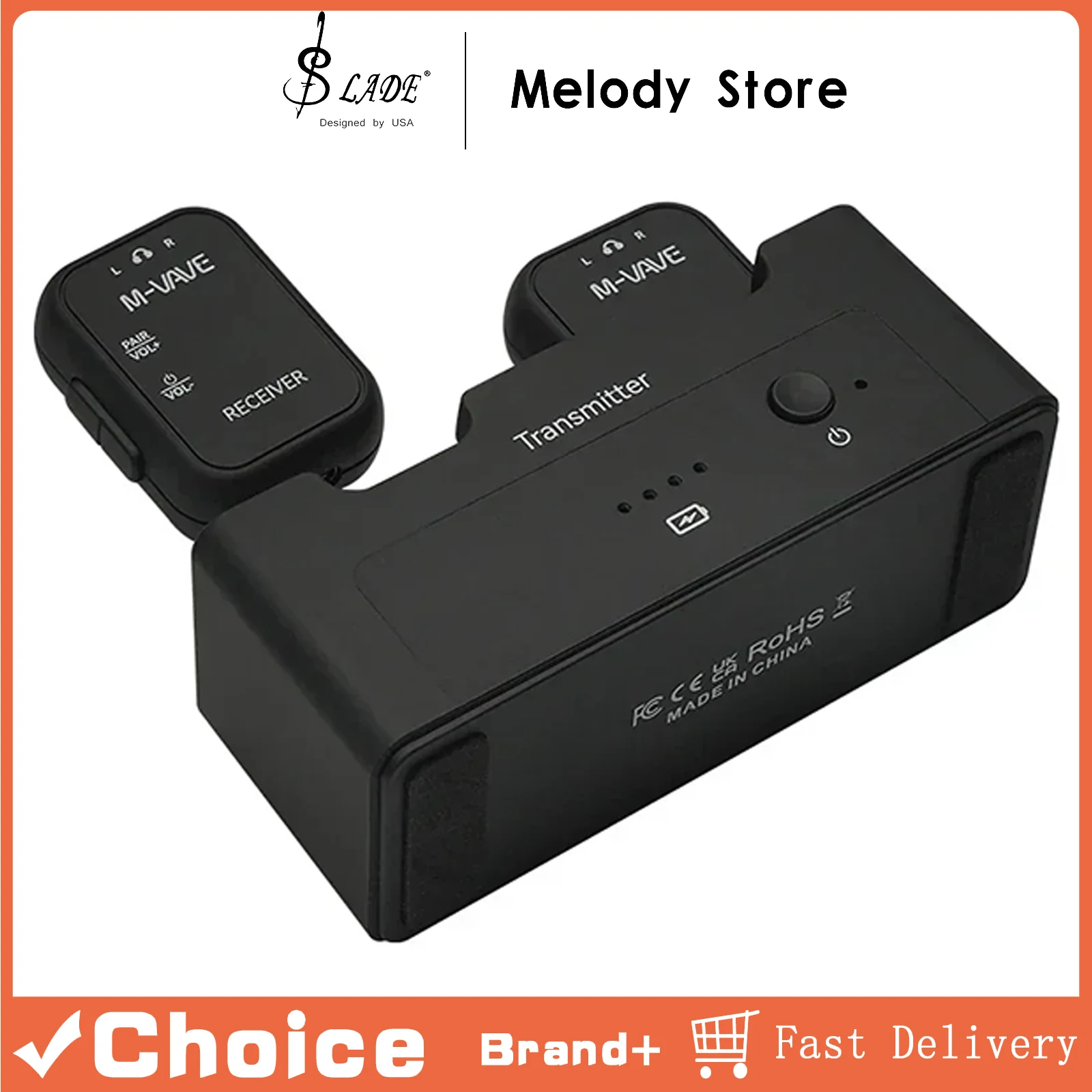 

﻿ Беспроводная система M-VAVE: передатчик и приемник 2,4 ГГц с низкой задержкой, двухсторонняя передача звука в реальном времени, мониторинг для гитары, аксессуары для гитары