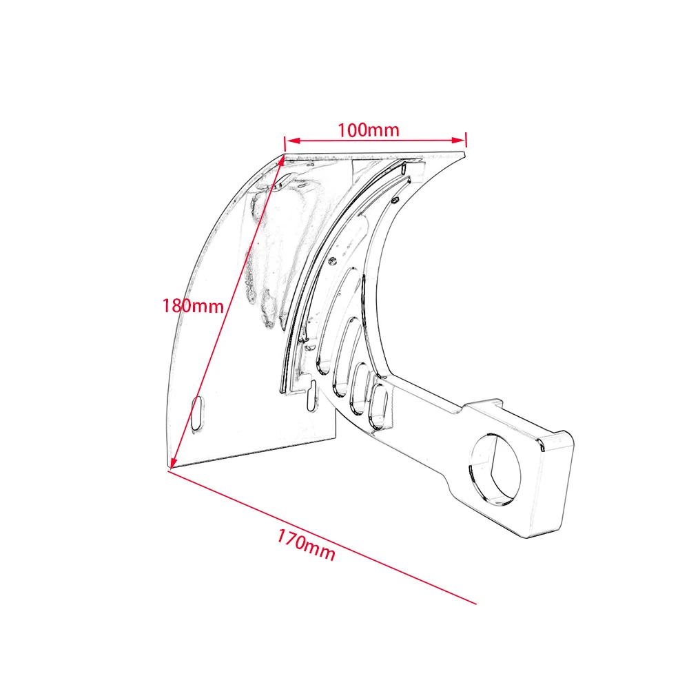 Torvian Motorcycle License Plate Bracket Aluminum Black Chrome Swingarm Side-Mount-Curve Tail License Plate Holder Bracket