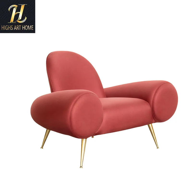 Essential modern high-end fabric sofa chair, villa living room creative light luxury armchair customization