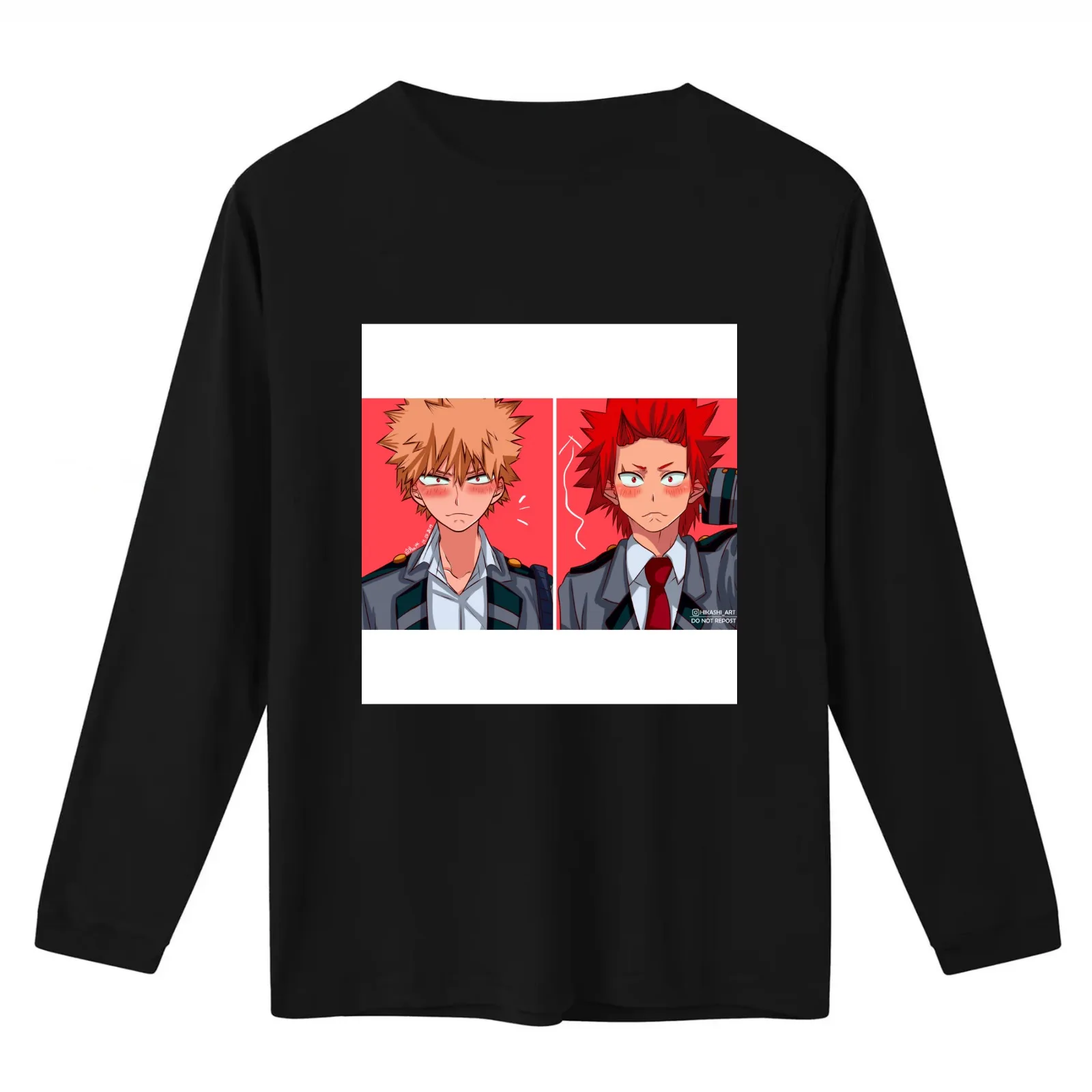 kiribaku blush T-Shirt Summer Casual Cotton Tee Oversized Streetwear Tops Vintage Graphic Print Loose Fit Short Sleeve