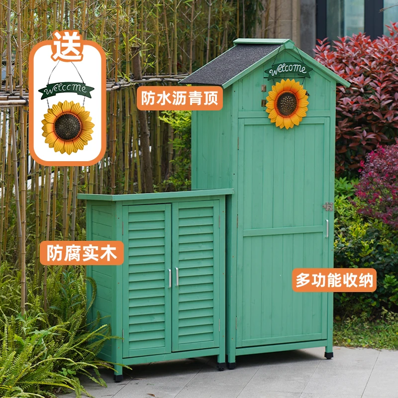 Outdoor Garden Storage Cabinet Rain Protection Sun Protection Gardening Sundries Locker Villa Locker Kindergarten Toy Cabinet