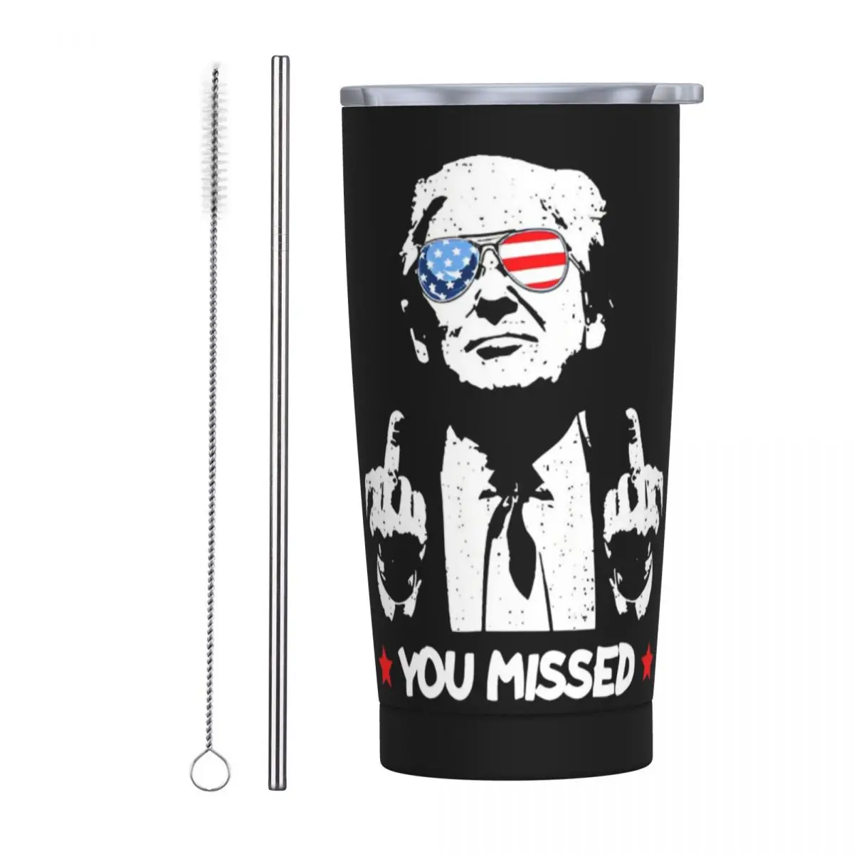 Trump American President Stainless Steel Tumbler You Missed Travel Car Mugs Large Thermal Cups Hot Drinks Milk Tea Water Bottle