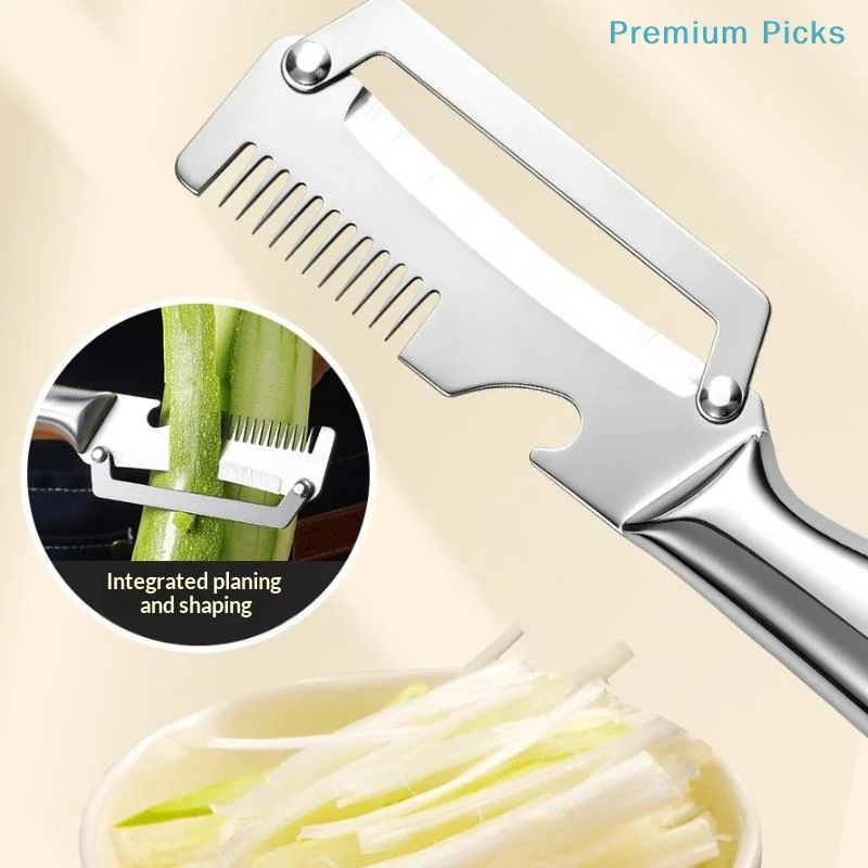 Multifunctional 3-in-1 Stainless Steel Peeler Vegetable & Fruit Slicer Shredder Versatile Kitchen Tool For Peeling Shredding