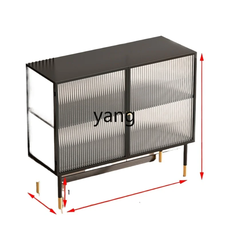 

CX Light Luxury Changhong Glass Storage Cabinet Narrow Cream Style Living Room Entrance Cabinet