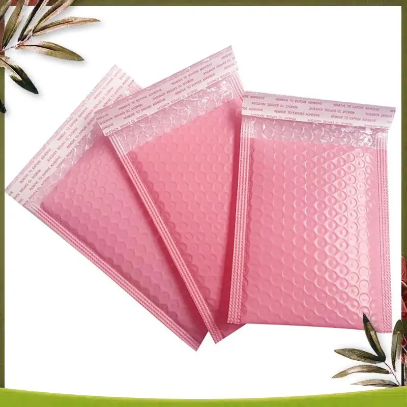 New-150PCS Foam Envelope Bags Self Seal Mailers Padded Envelopes With Bubble Mailing Bag Packages Bag Pink