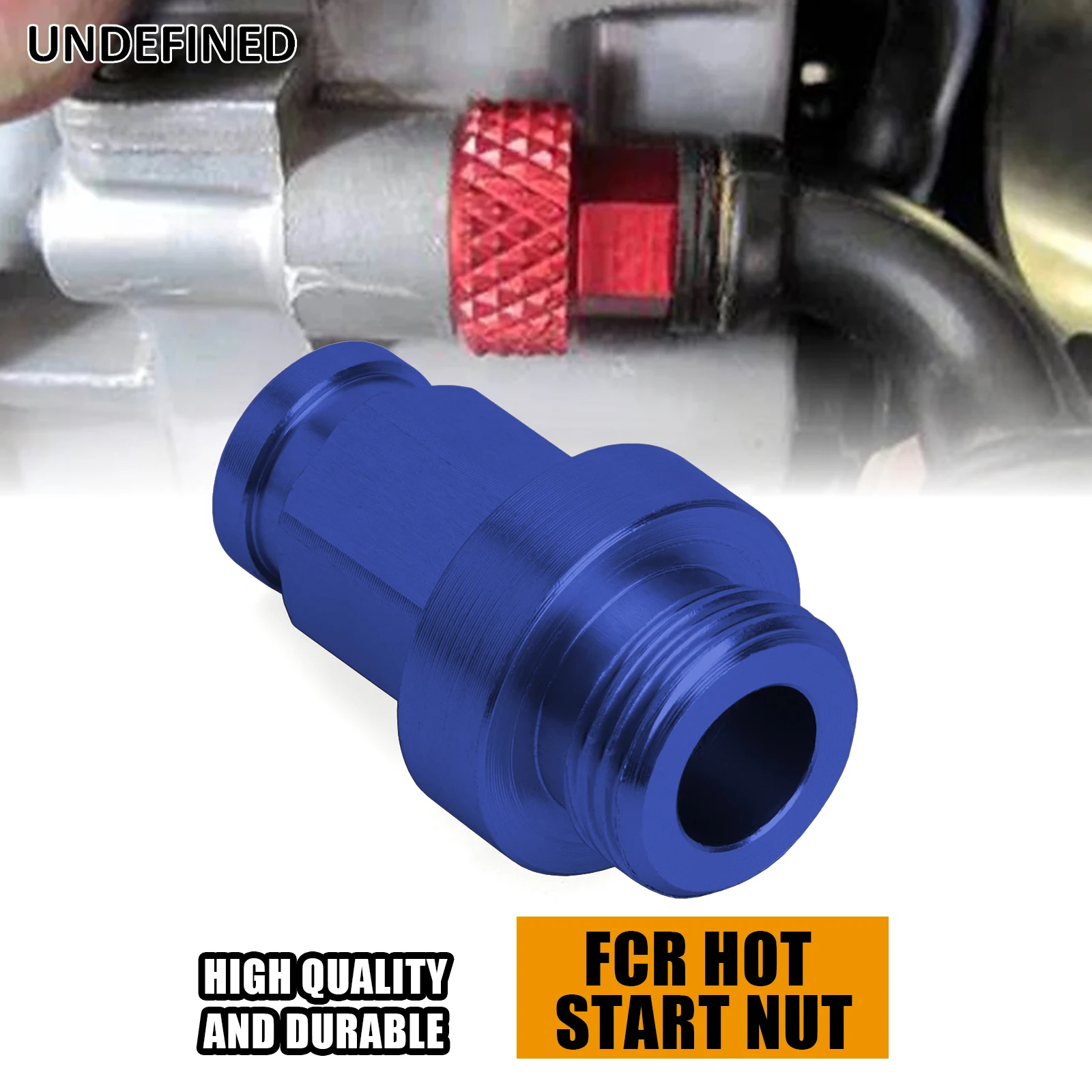 Adaptador de tapa de émbolo de arranque de tuerca de arranque en caliente para motocicleta, para Keihin FCR Carb, Kawasaki KX250F 2004-2008 KX450F 2006-2008