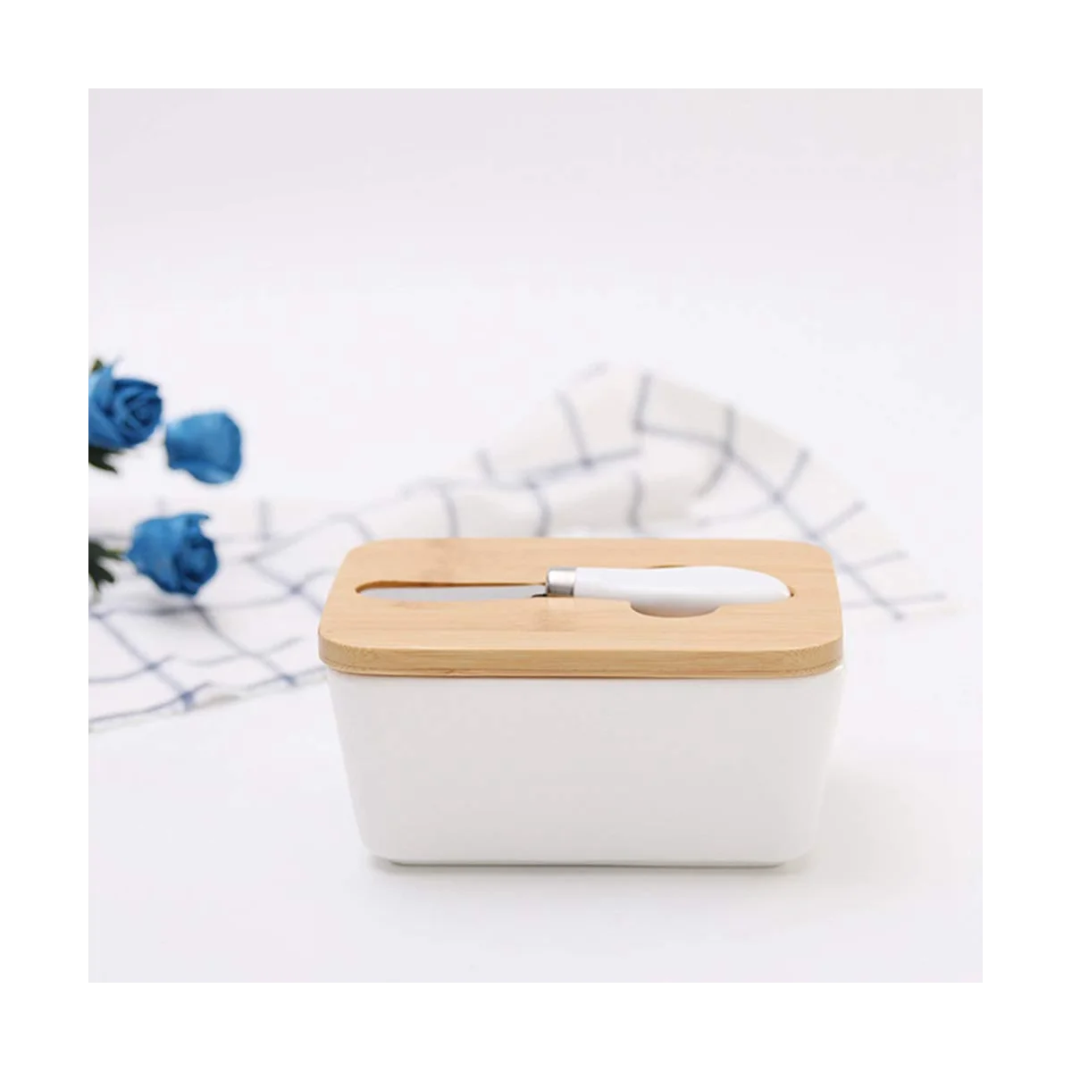 

Food Containers Ceramic Butter Dish Nordic Style Butter Box Keeper Container Food Storage Candy Box Baking Dish