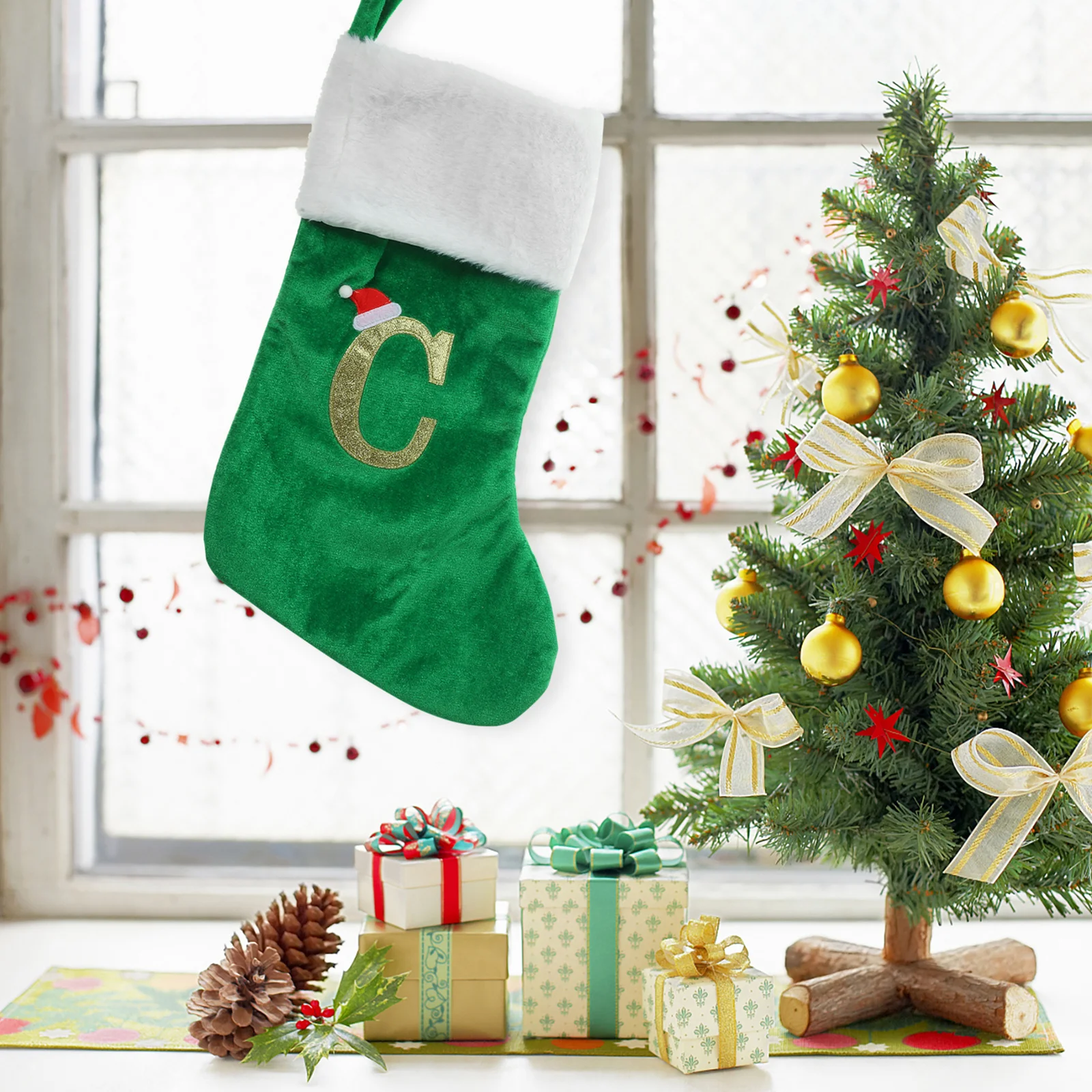 

Christmas Stocking Xmas Party Sock Pendant Decoration Comfortable Reusable Festive Christmas Stocking Xmas