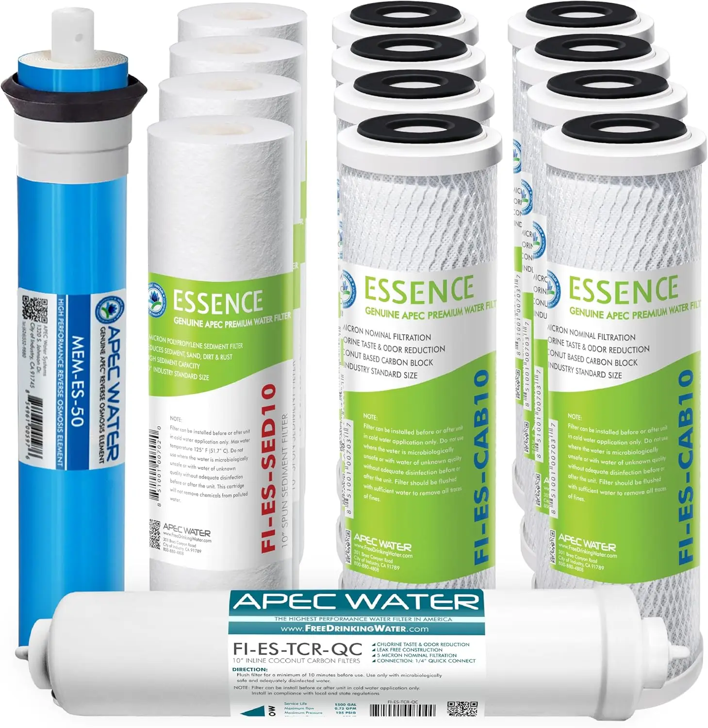 

Systems FILTER-T2Y-ES50 High Capacity Replacement Pre-Filter Sets For Essence Series Reverse Osmosis Water Filter System Stage 1