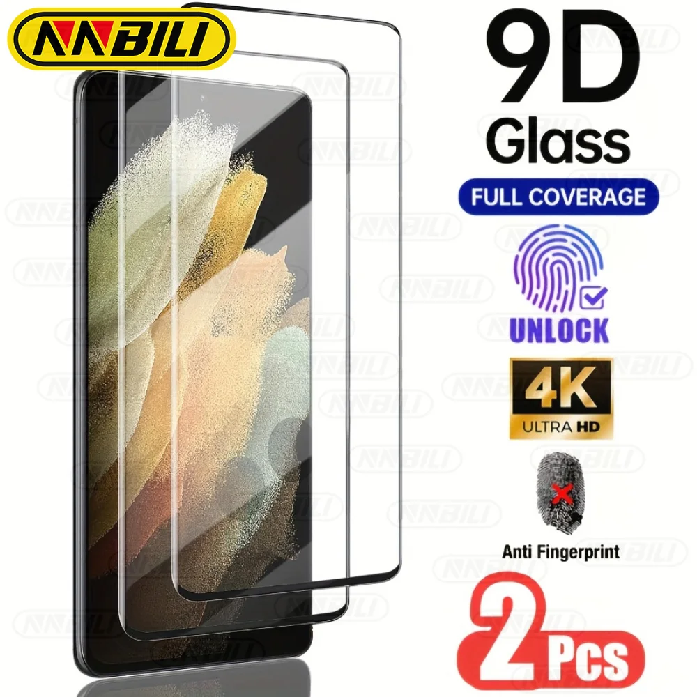 NNBILI 2 Stück Displayschutzfolien aus gehärtetem Glas, entworfen für Samsung Galaxy S26 S25 S24 S23 S22 S21 S20 Ultra Plus, vollständige Abdeckung