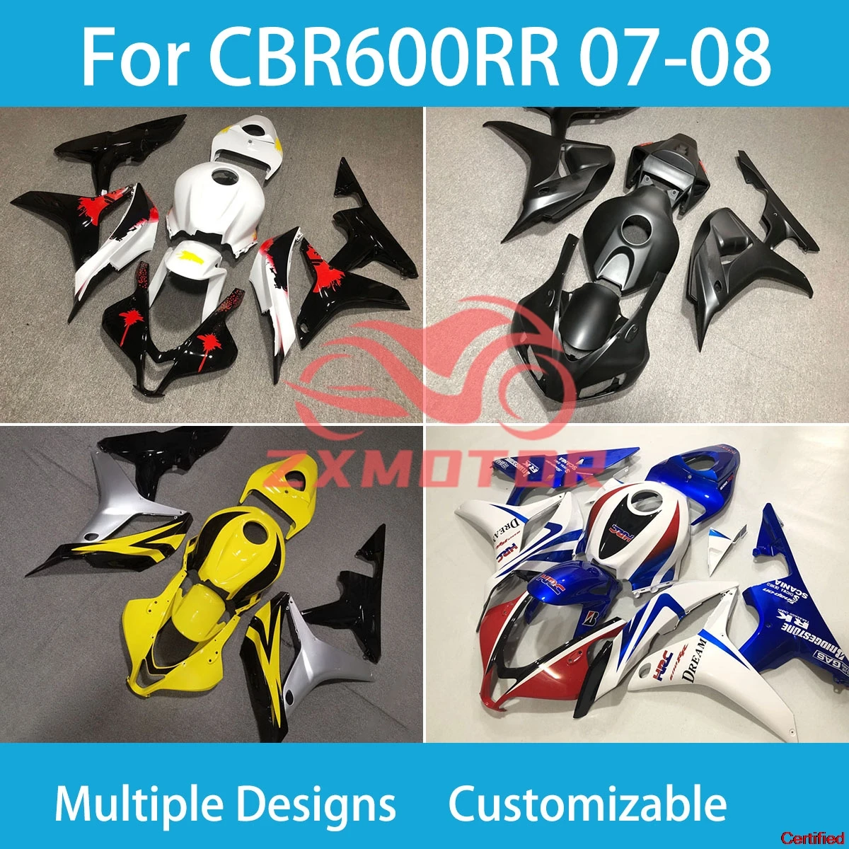 Fit For Honda CBR 600RR 2007 2008 ABS Plastic Fairing Set CBR600RR 07 08 Motorcycle Accessories Fairings Cover Parts Kit