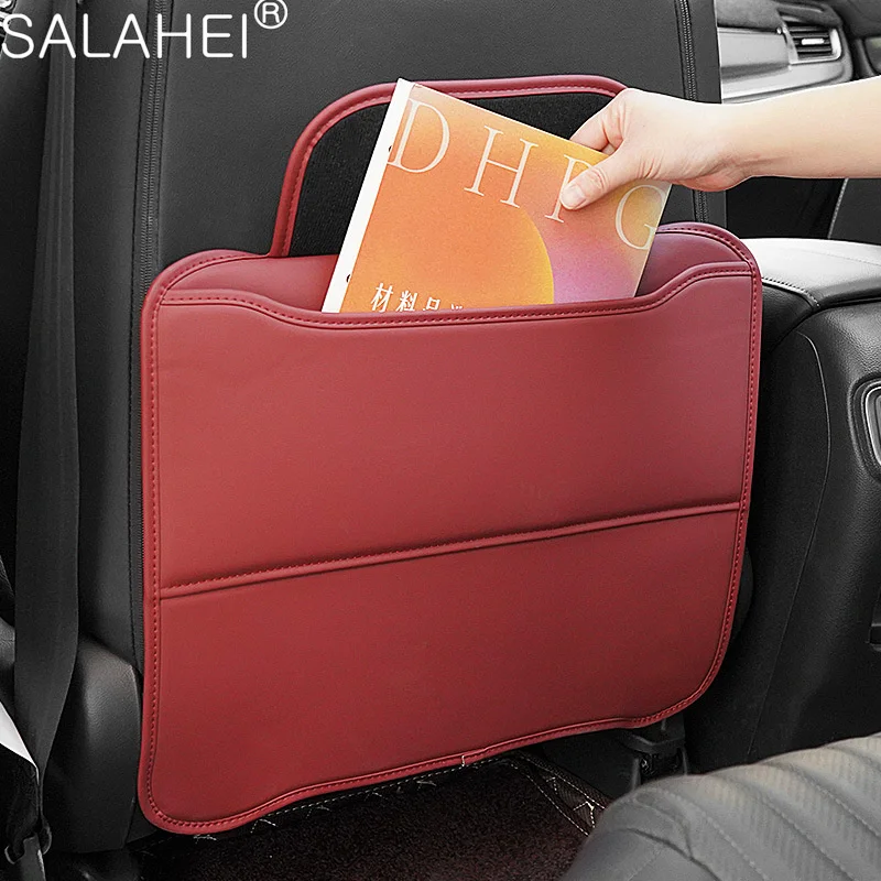 PU Leather Car Seat Backrest Anti Kick Protector Pad Storage Bag For Haval Jolion Dargo H6 H2 F7 FX7 H9 H3 H5 H1 H7 M6 Accessory