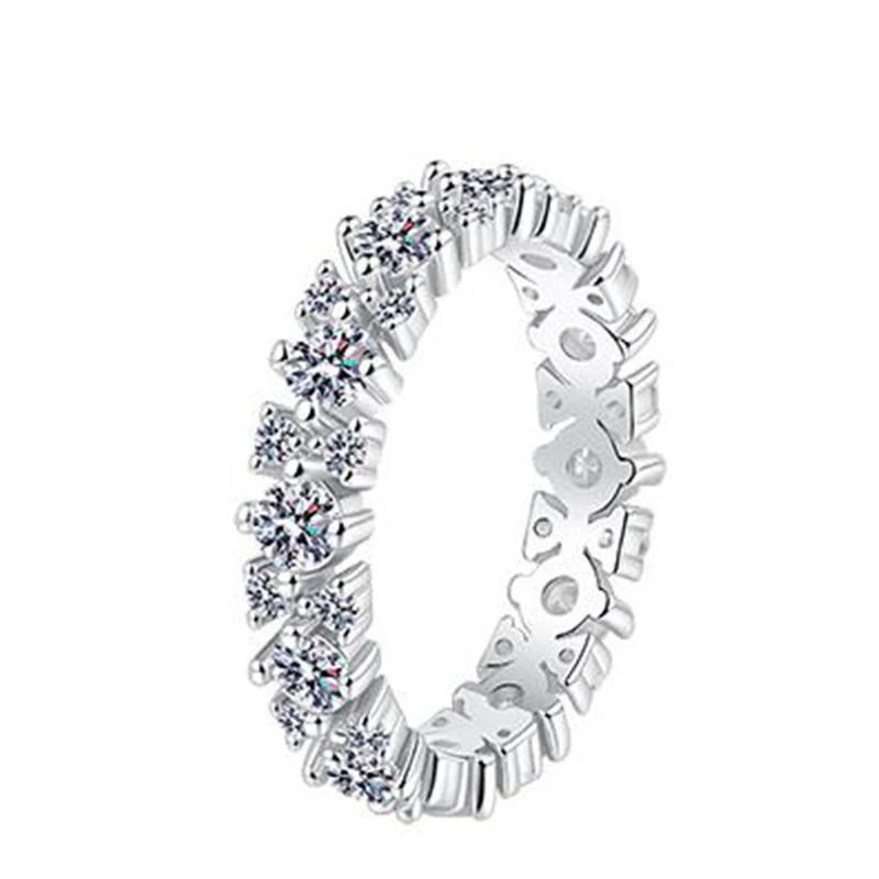 

Gazing Jewelry Moissanite S925 Sterling Silver Ring Sparkles Elegant Design Fashion Daily Wear Women's Jewelry Hot Gifts