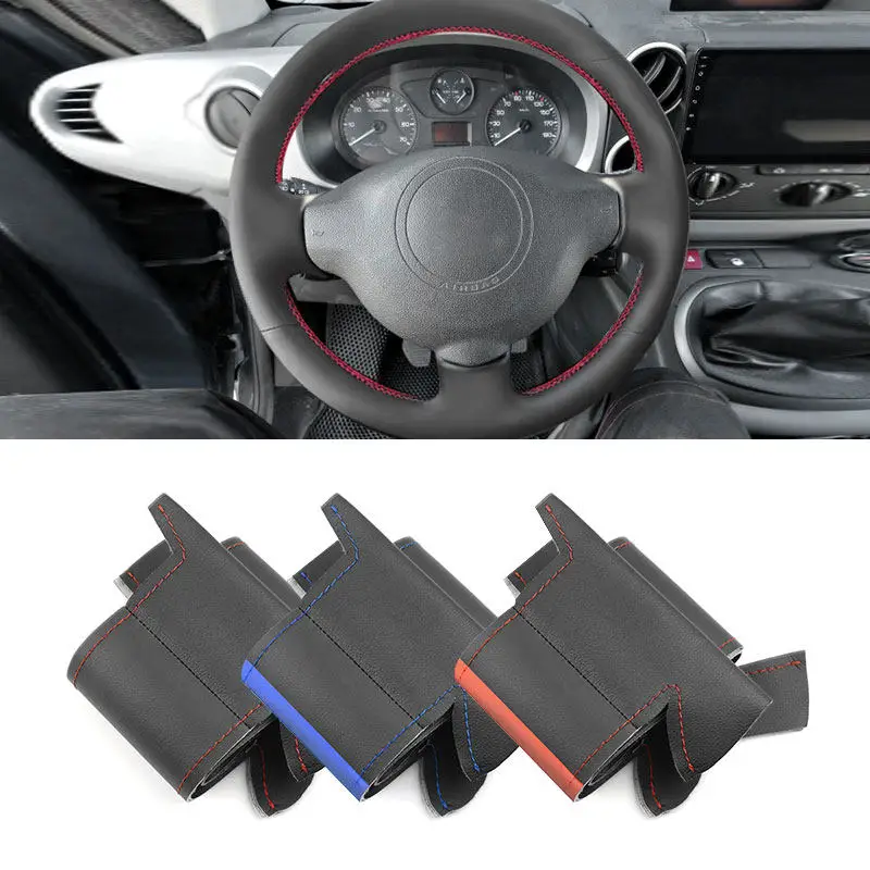 For Citroen Berlingo Jumpy 2009-2016 Toyota Proace 2013-2016 Peugeot 207 Expert Partner Car Steering Wheel Leather Cover Trim