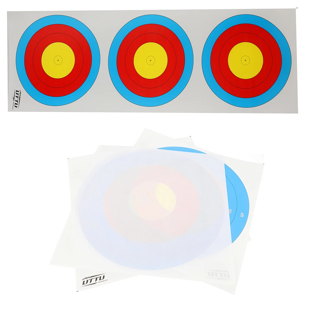 

10pcs Standard Target Paper Bow Arrow Competition Target Non-Woven for Recurve Compound Bow Outdoor Hunting Shooting Practice