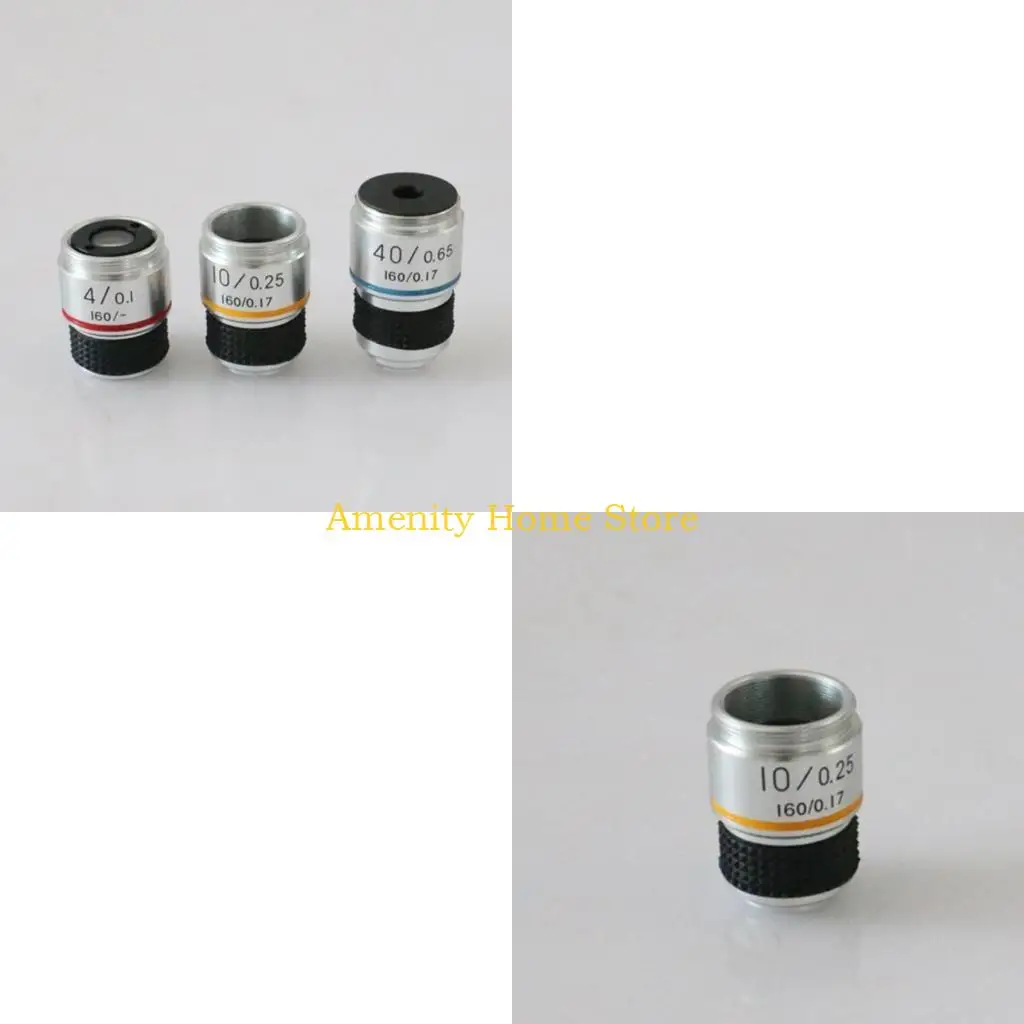 F26C 4X 10X 40X 100X Microscope Objective Lens Achromatic Objective Laboratory Biological Microscope Parts Tube Length 160mm