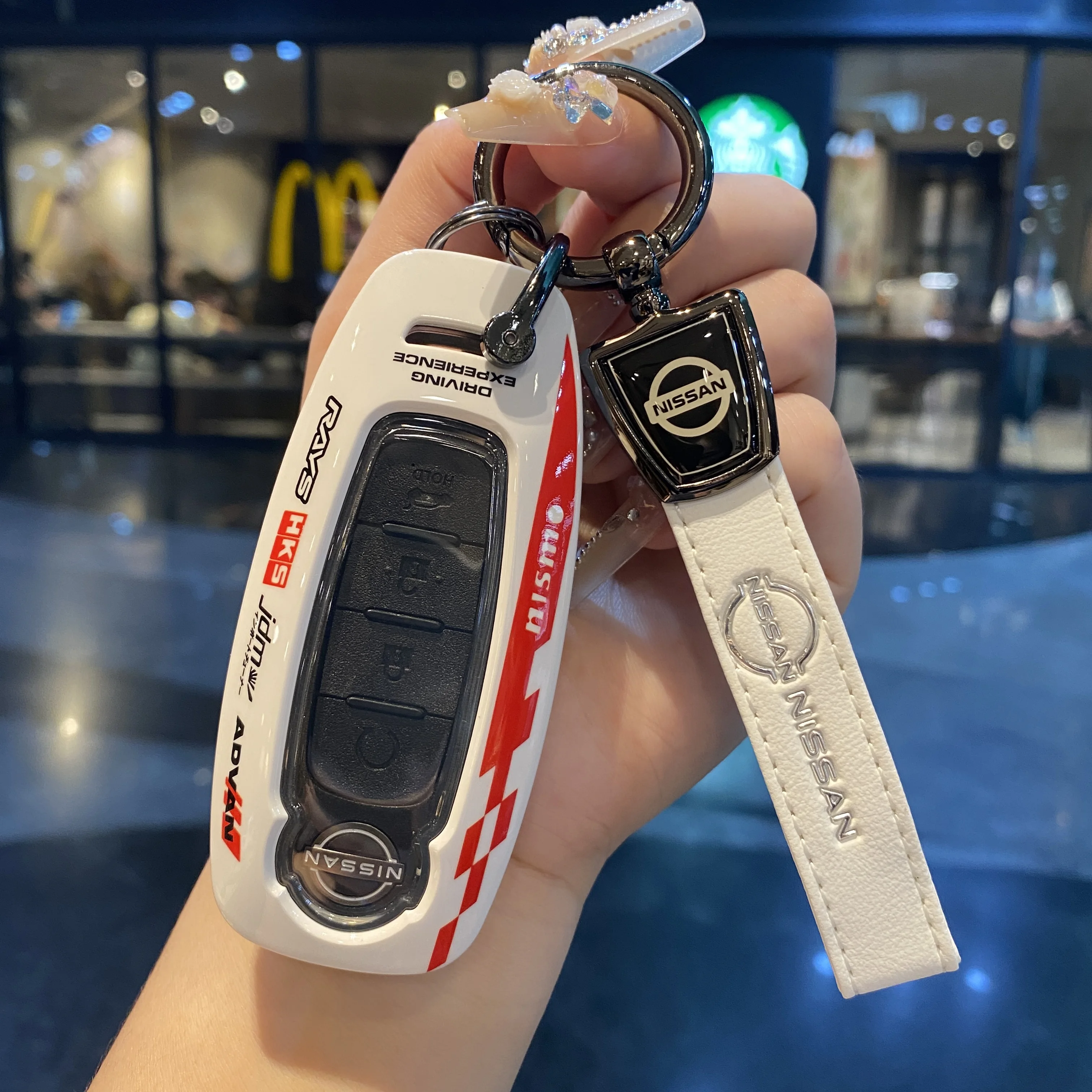 

For Nissan X-trail T33 Qashqai J12 Teana 2022 2023 Key Case Cover Holder Remote car Key Ring Chain Cover Case Protector