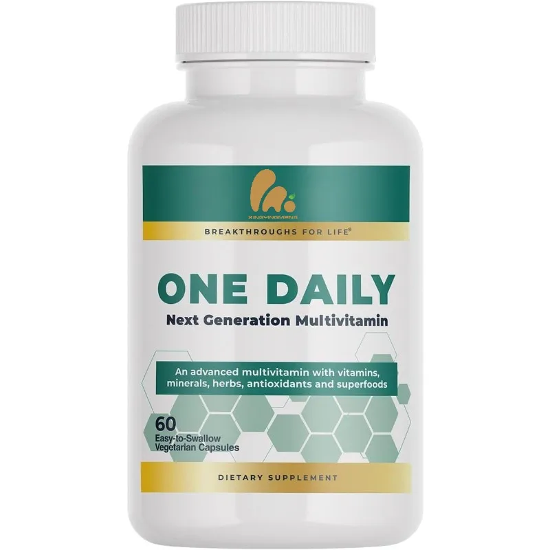 

Ежедневные мультивитамины содержит 19 эфирных витаминов и минералов, включая витамин С, D3, и цинк-60 капсул