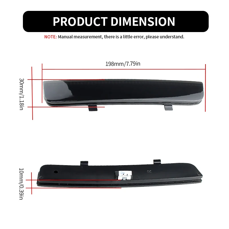 For Land Rover Range Rover L322 Freelander LR2 Smoked/Red Lens Car Rear Bumper Reflector Tail Brake Light Cover Shells No Bulb
