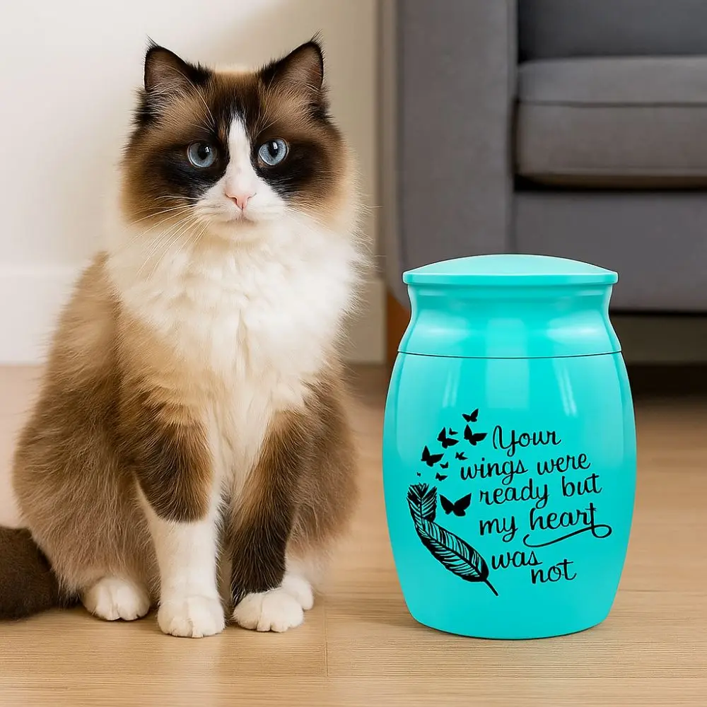 

Mini Memorial Pets Urn Waterproof Aluminum Alloy Ashes Sealed Box Dustproof with Lid Pet Teeth Hair Storage Box Funeral